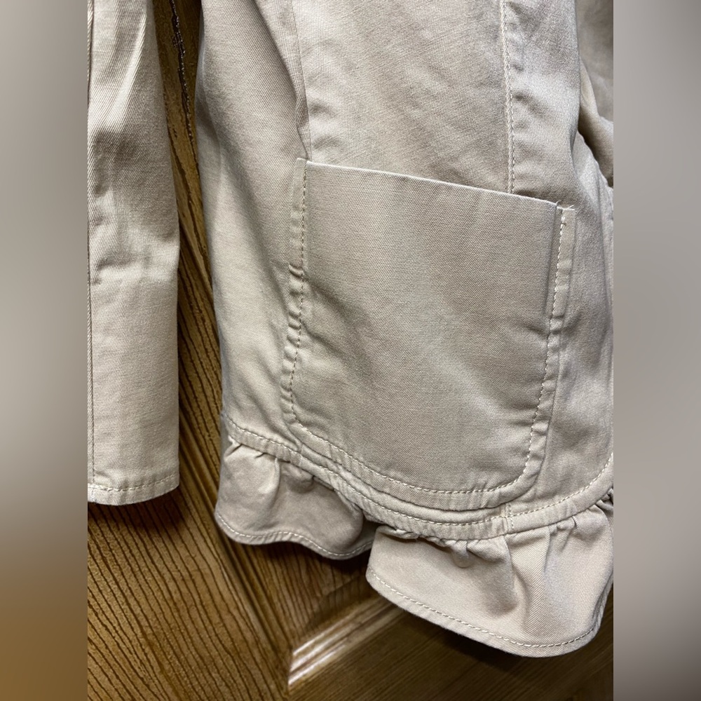 Talbots Ruffled Jacket Tan - Picture 5 of 6